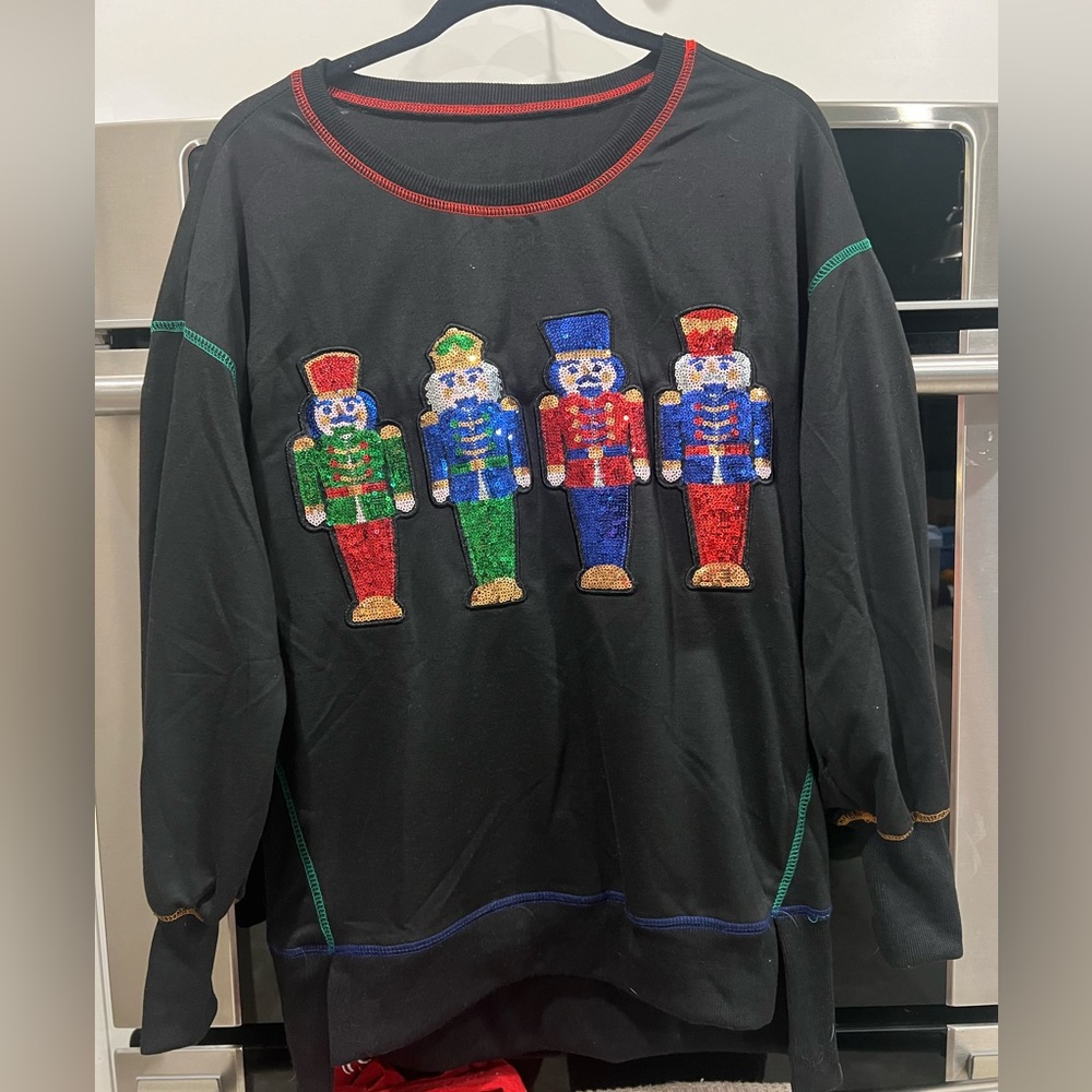 Black sequin Nutcracker top